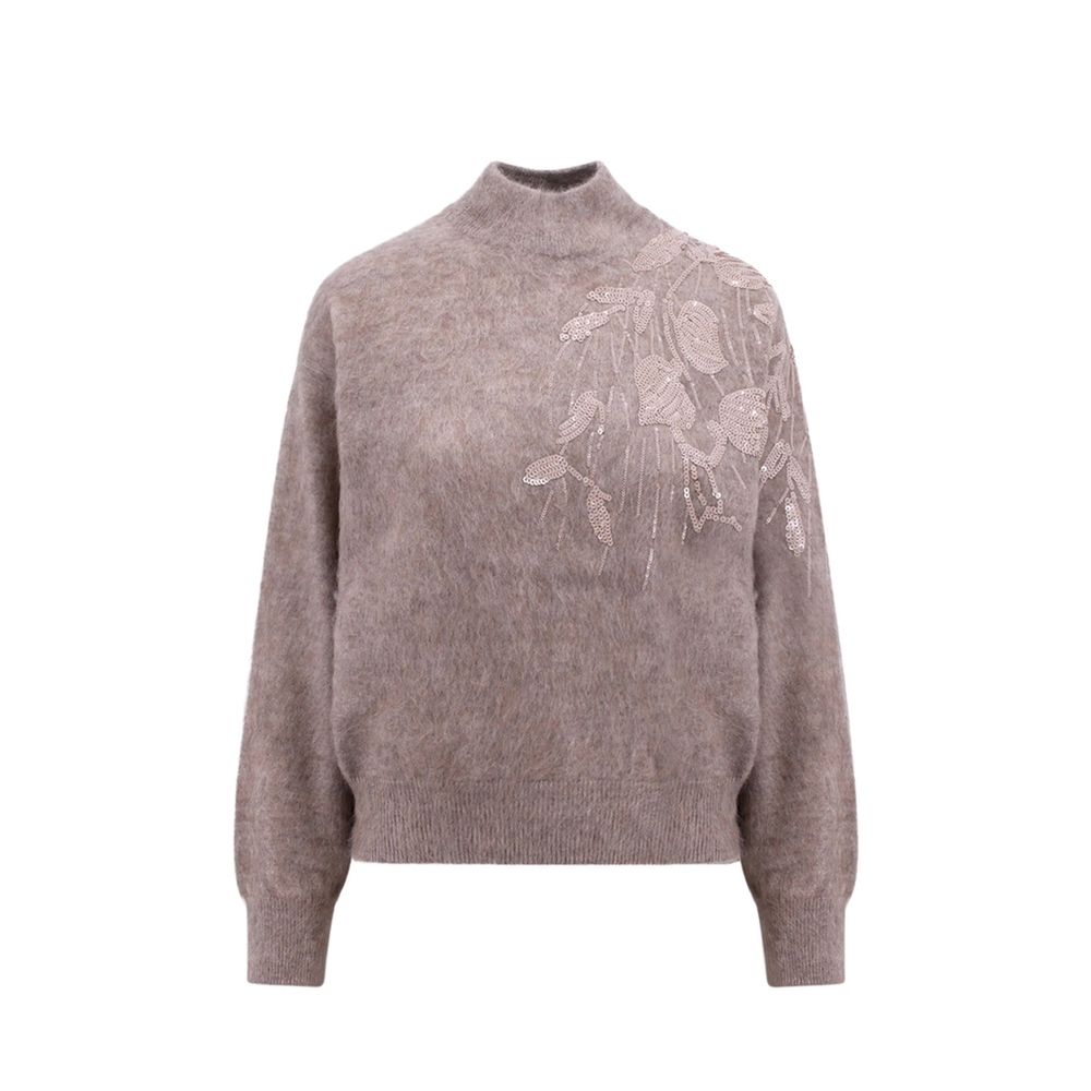 Beiges Kaschmir-Sweatshirt