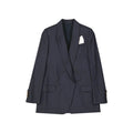 Blue Virgin Wool Coat
