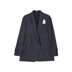 Blue Virgin Wool Coat