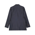 Blue Virgin Wool Coat