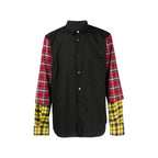Black Cotton Patterned Shirt