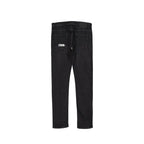Slim Fit Jeans aus schwarzer Baumwolle
