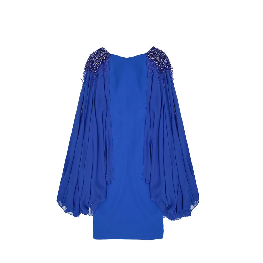 Blaues Cocktailkleid aus Acetat