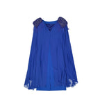 Blaues Cocktailkleid aus Acetat