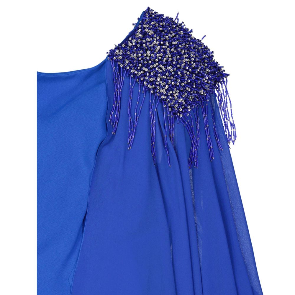 Blaues Cocktailkleid aus Acetat