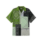 Bicolor Cotton Shortsleeve Shirt