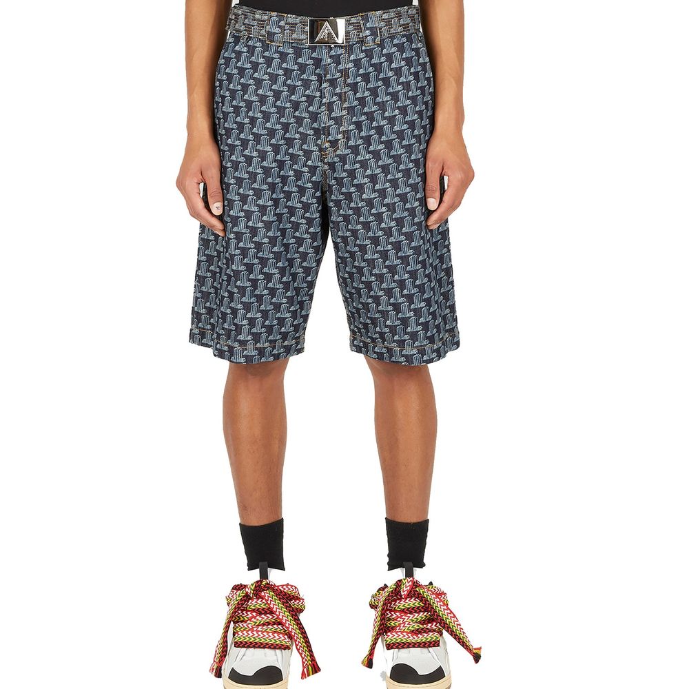 Blue Cotton Shorts