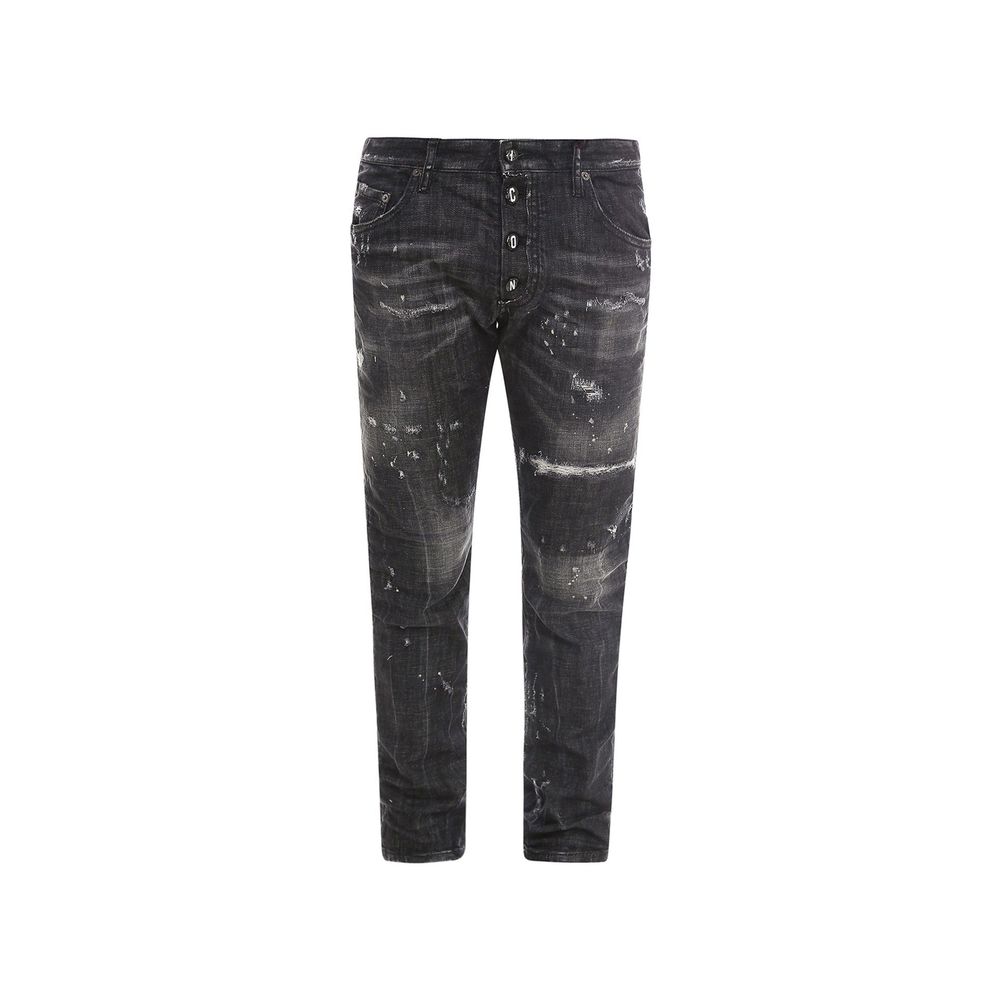 Schwarze Baumwolljeans