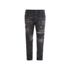 Schwarze Baumwolljeans