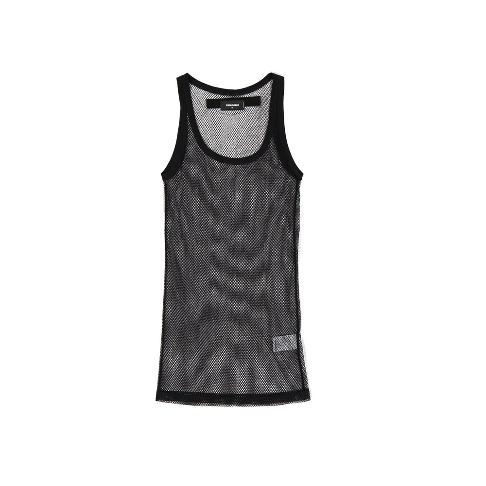 Schwarze Baumwoll-Tanktops