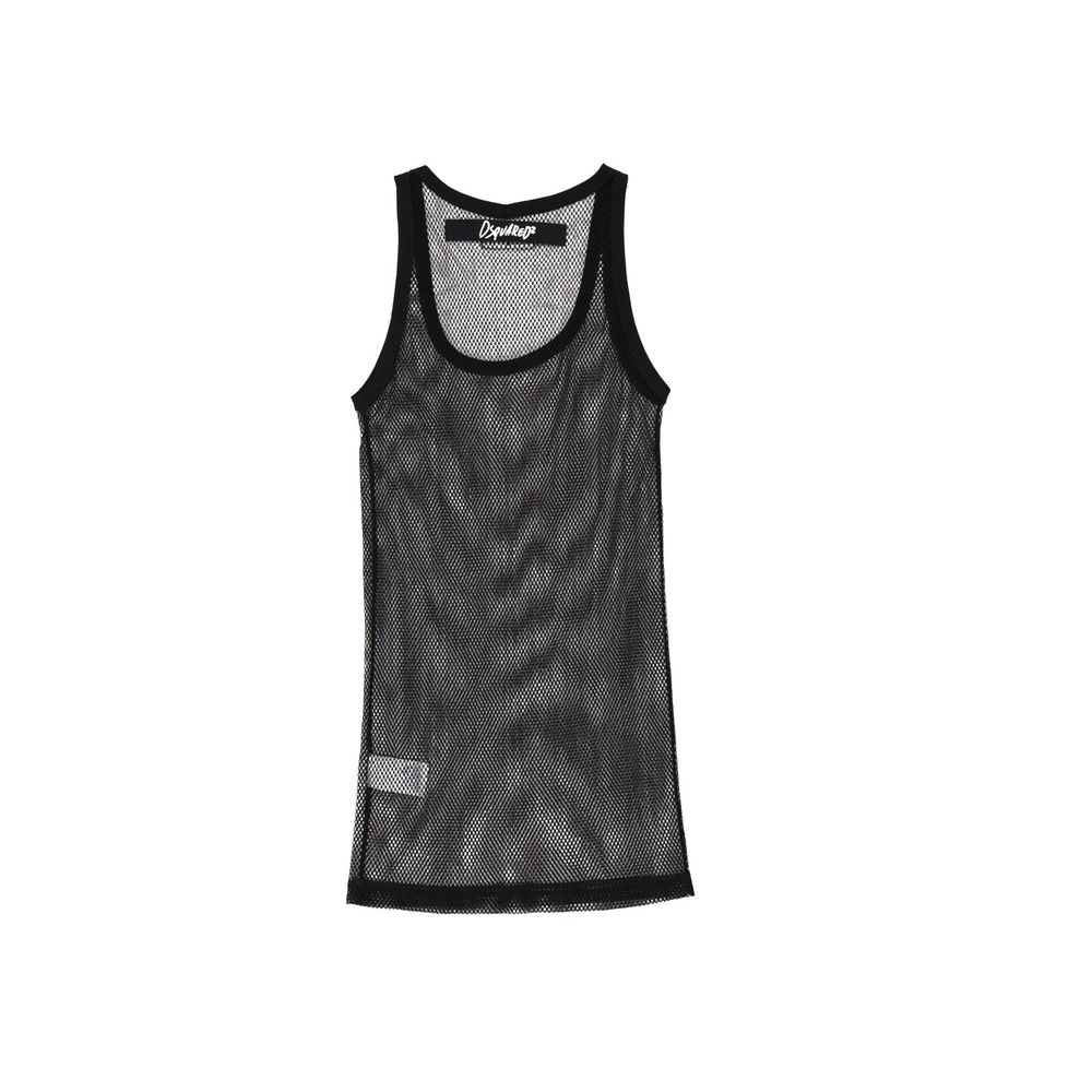 Schwarze Baumwoll-Tanktops