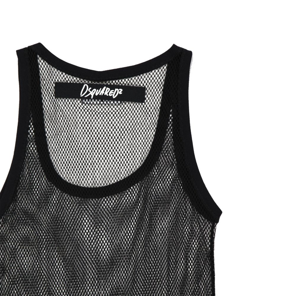 Schwarze Baumwoll-Tanktops