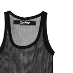 Schwarze Baumwoll-Tanktops