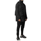 Schwarze Nylon-Shell-Jacke