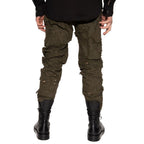 Bicolor Cotton Casual Pants