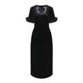 Schwarzes Cocktailkleid aus Viskose