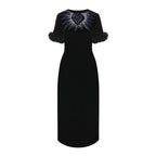 Schwarzes Cocktailkleid aus Viskose