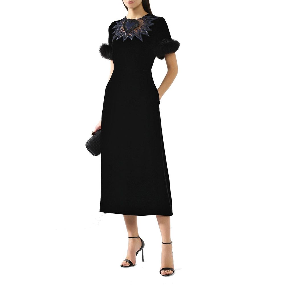 Schwarzes Cocktailkleid aus Viskose