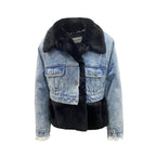 Blaue Jeansjacke aus Baumwolle