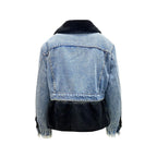 Blaue Jeansjacke aus Baumwolle