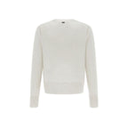 Weißer Kaschmirpullover