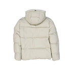 Weiße Polyamid-Shell-Jacke