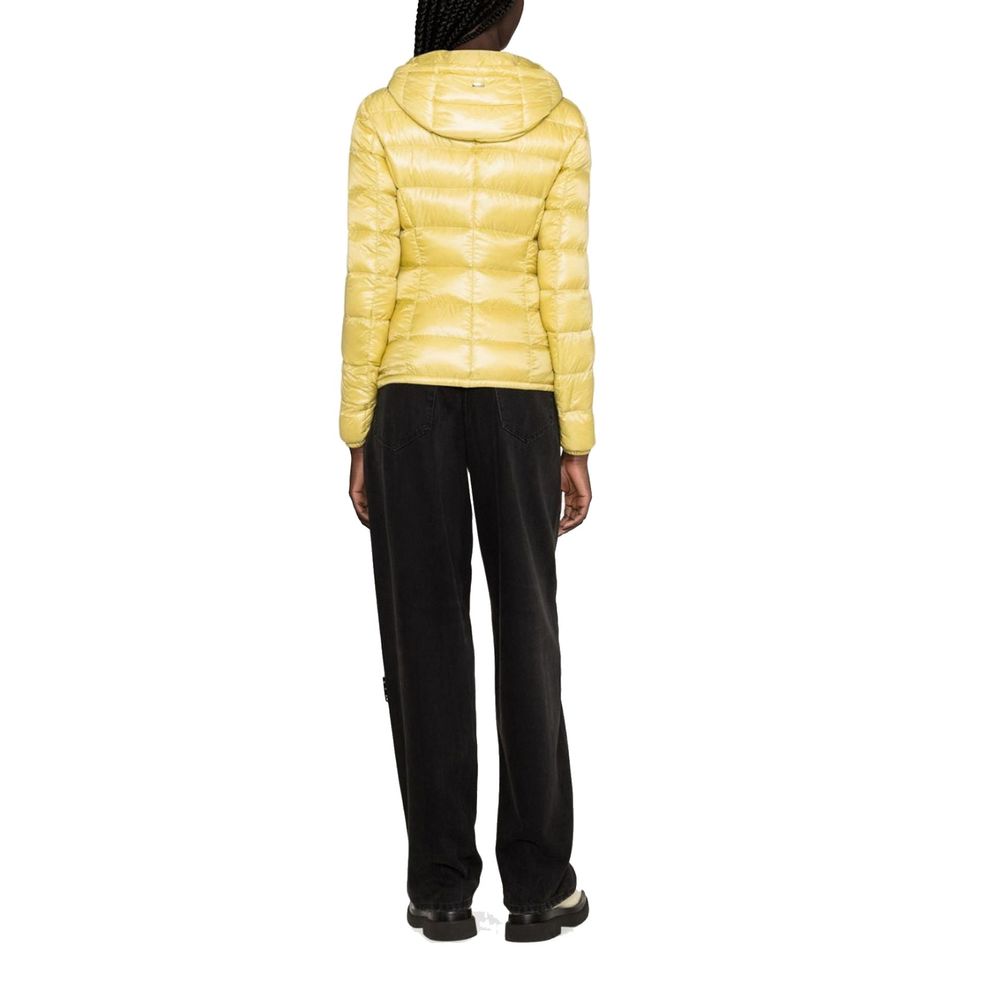 Zweifarbige lange Jacke aus Polyamid