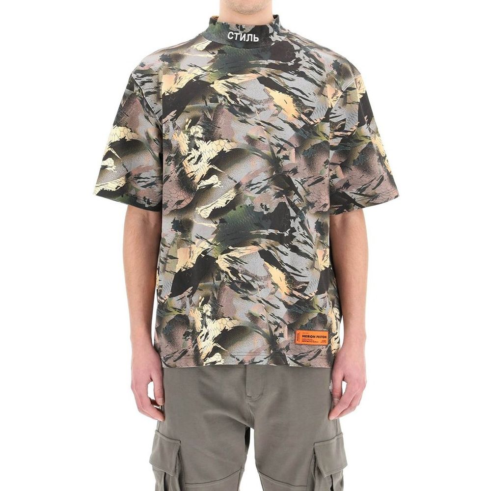Bicolor-Baumwoll-T-Shirt