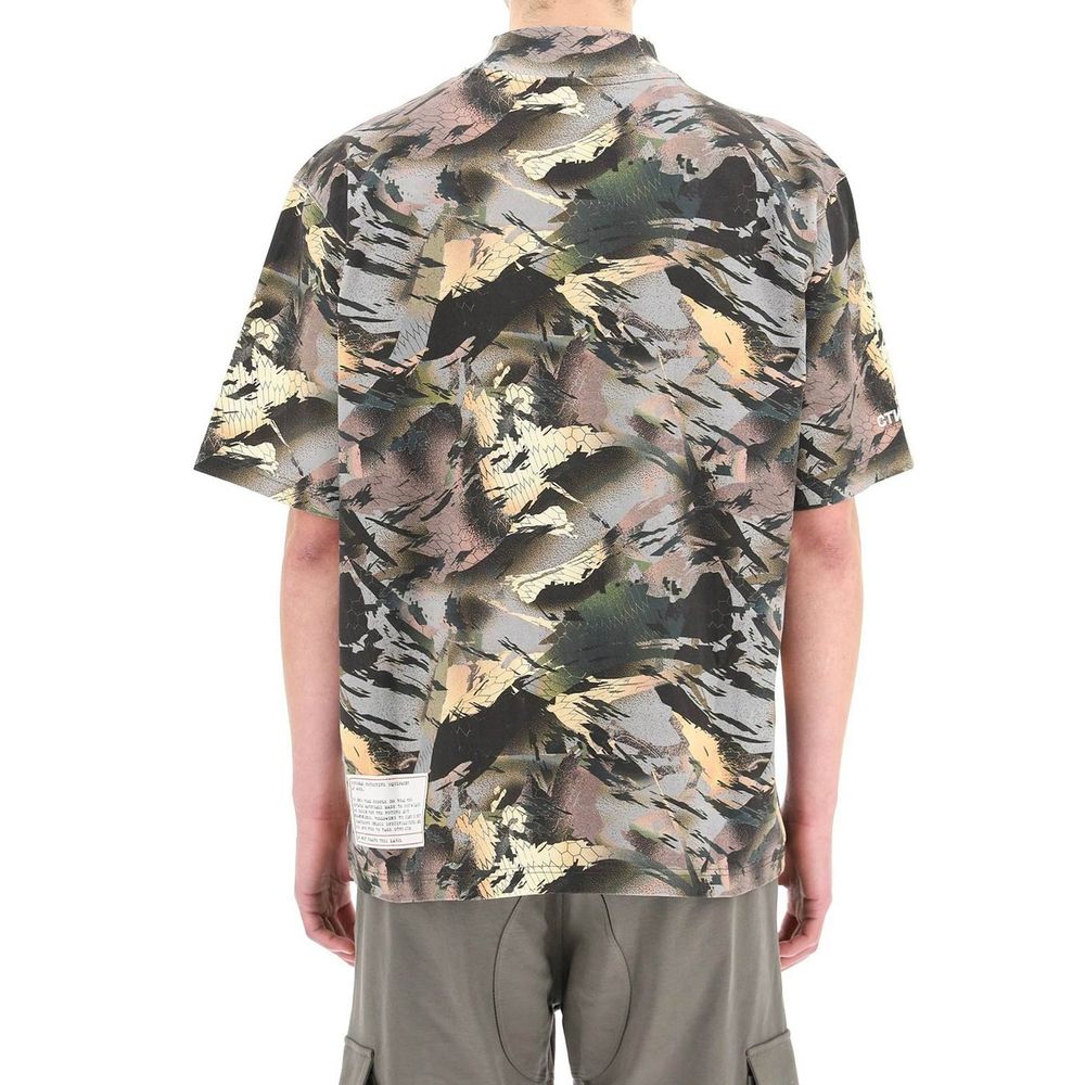Bicolor-Baumwoll-T-Shirt