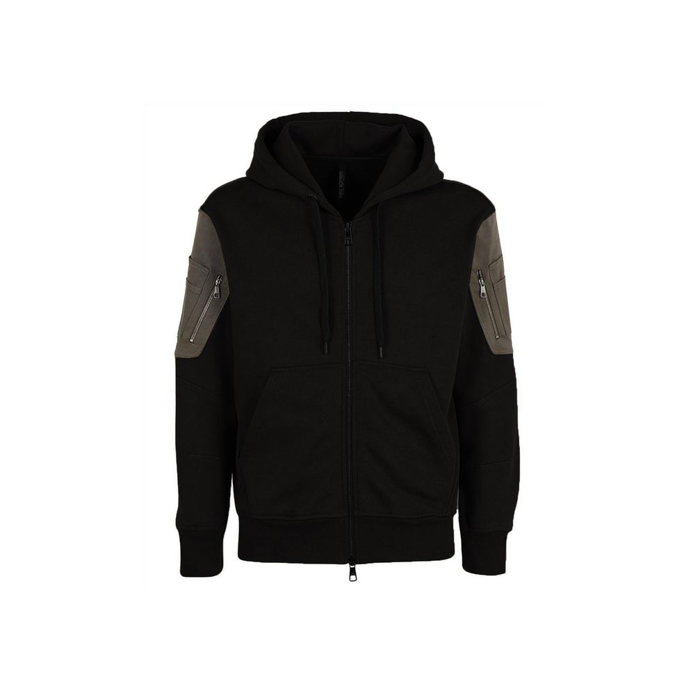 Schwarzes Baumwoll-Sweatshirt