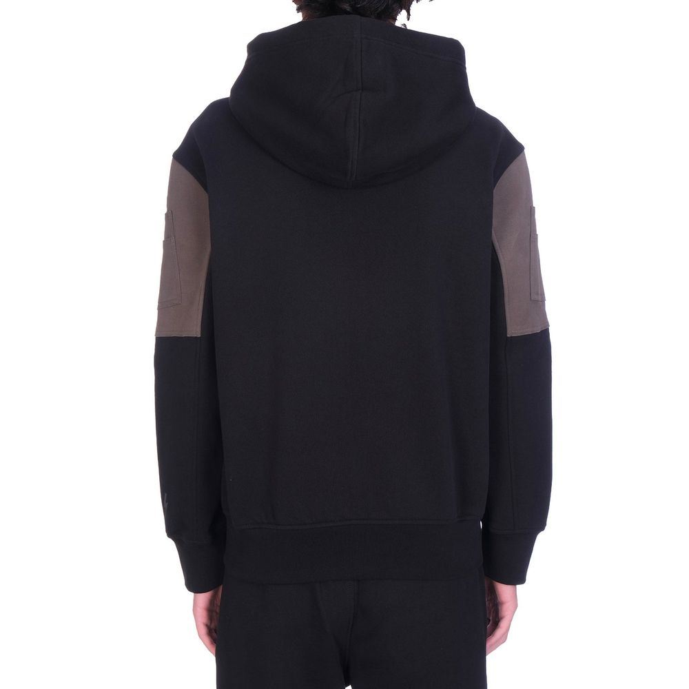 Schwarzes Baumwoll-Sweatshirt