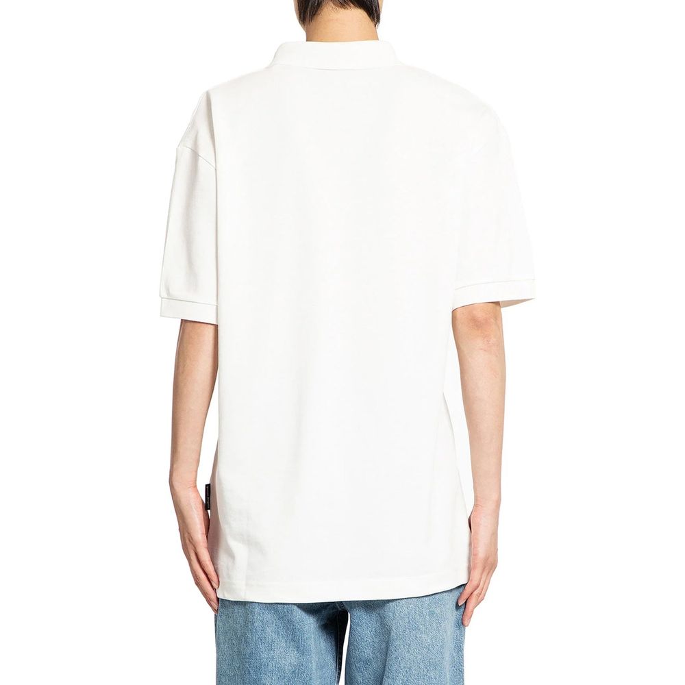 White Cotton Polo Shirt
