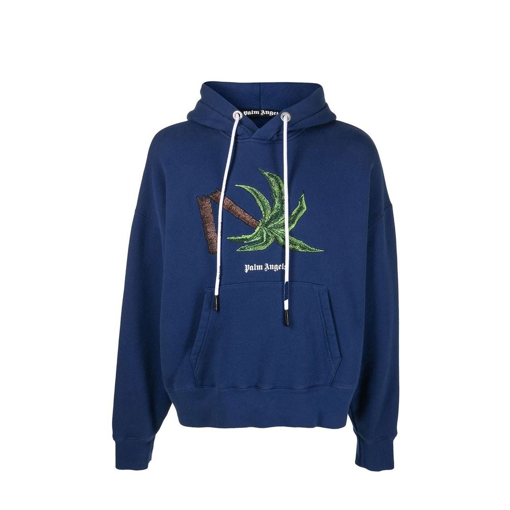 Blaues Baumwoll-Sweatshirt