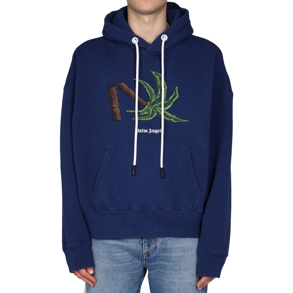 Blaues Baumwoll-Sweatshirt