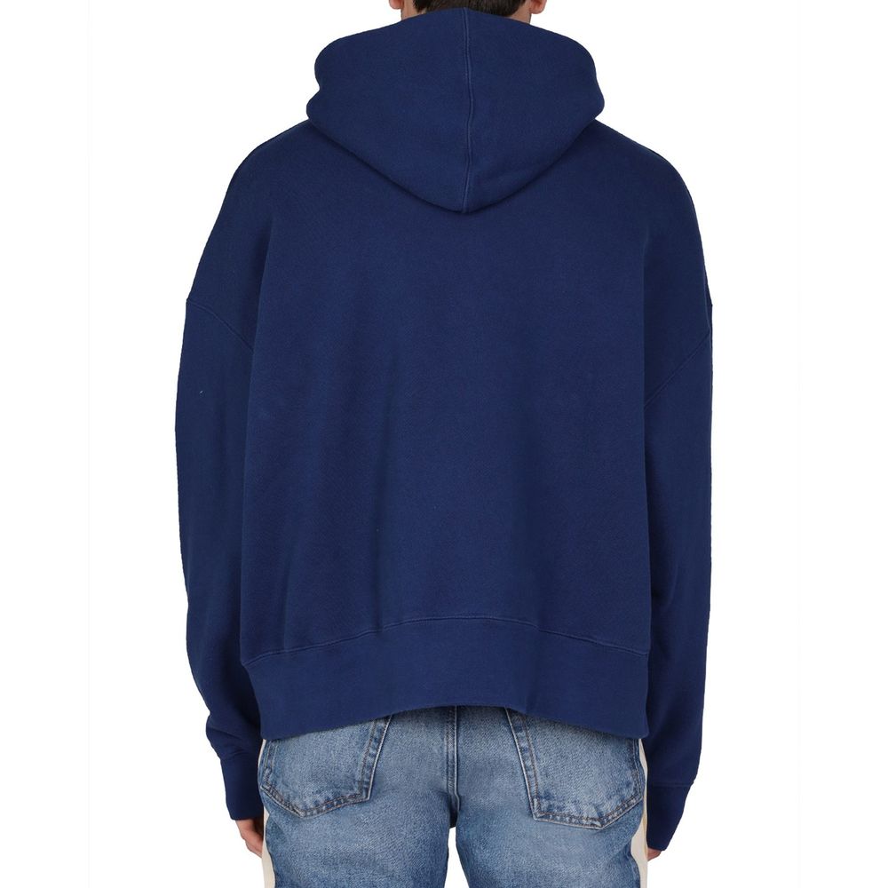 Blaues Baumwoll-Sweatshirt