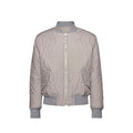 Graue Polyester-Bomberjacke