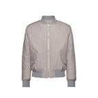 Graue Polyester-Bomberjacke