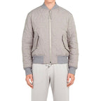 Graue Polyester-Bomberjacke