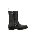 Schwarze Stiefeletten aus Polyester