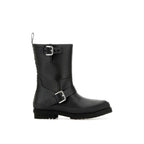 Schwarze Stiefeletten aus Polyester