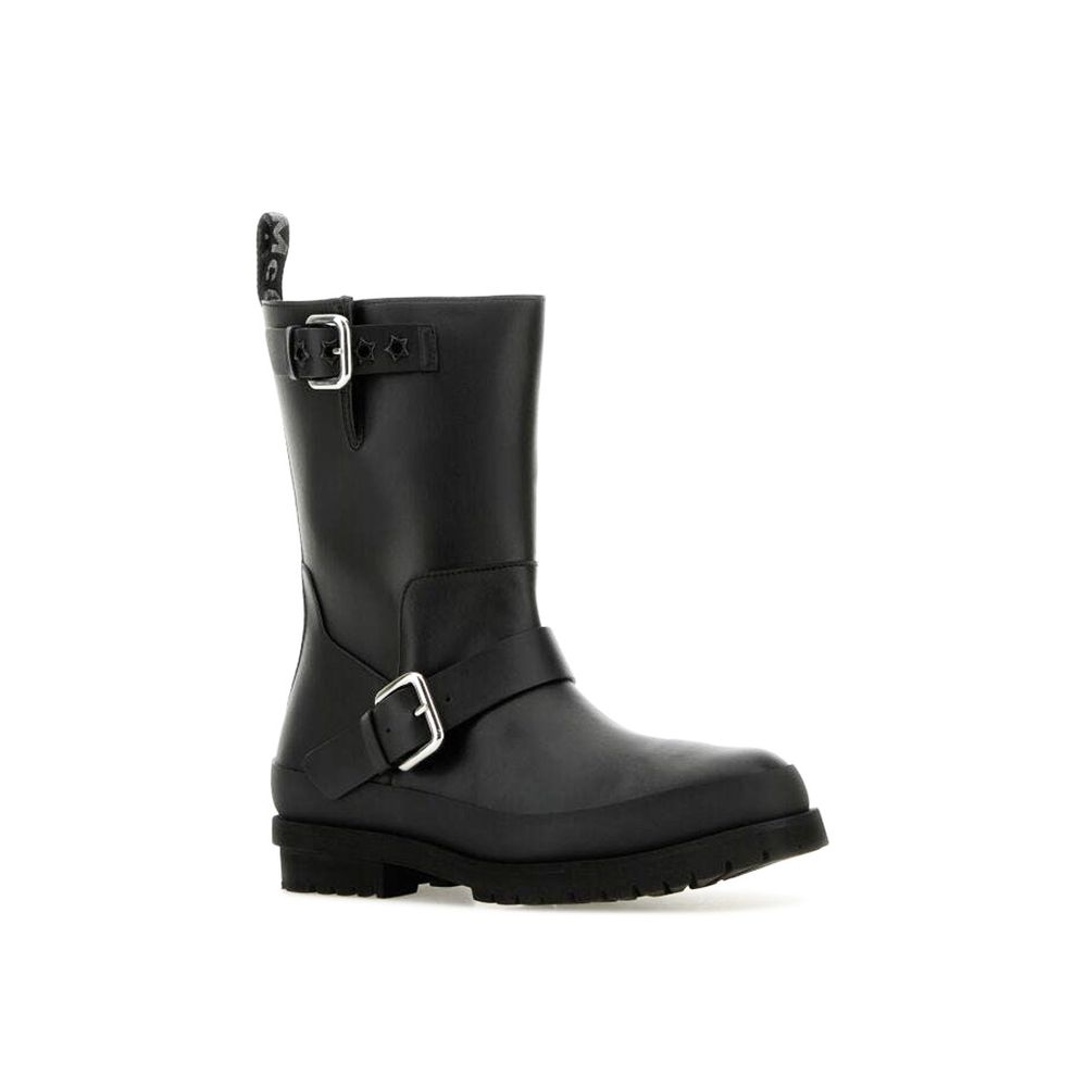 Schwarze Stiefeletten aus Polyester