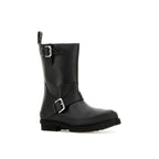 Schwarze Stiefeletten aus Polyester