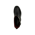 Schwarze Stiefeletten aus Polyester