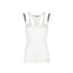 Weiße Baumwoll-Tanktops