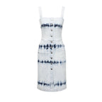 Blaues Freizeitkleid aus Polyester