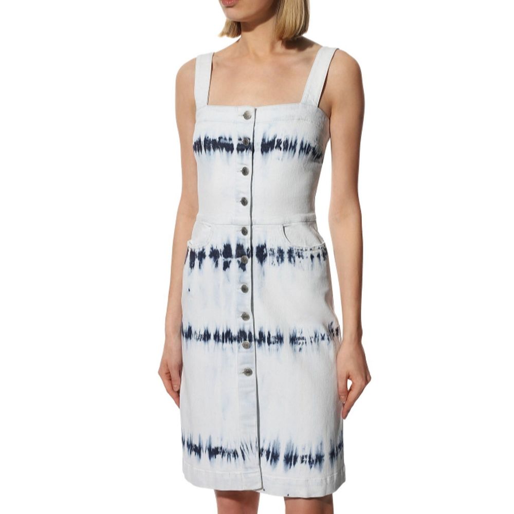 Blaues Freizeitkleid aus Polyester