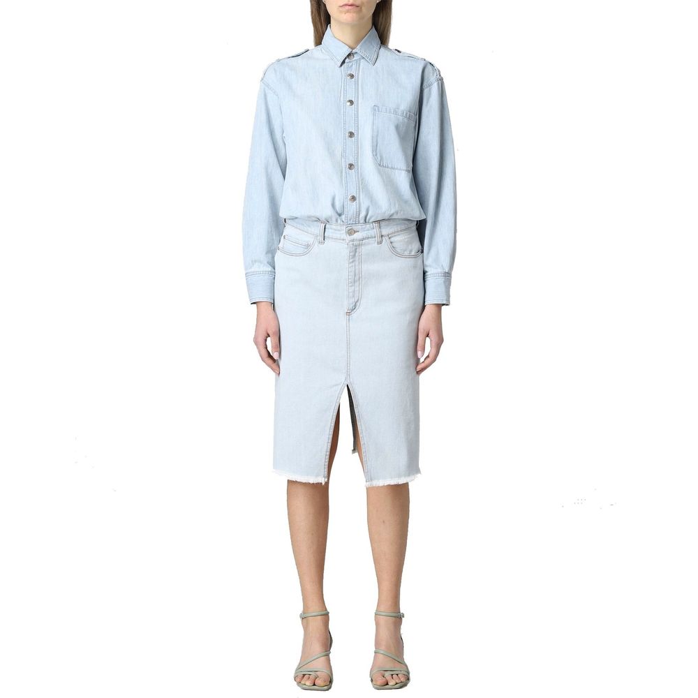 Blaues Freizeitkleid aus Baumwolle