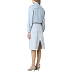 Blaues Freizeitkleid aus Baumwolle