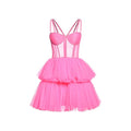 Multicolor Cotton Cocktail Dress