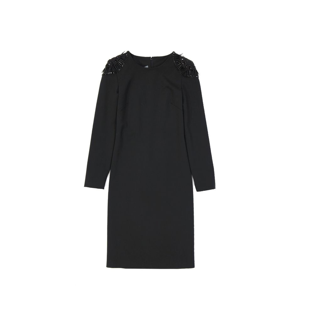 Schwarzes Freizeitkleid aus Elasthan